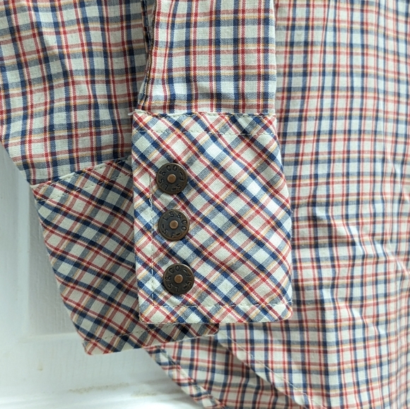 Levi's vintage Western plaid button down shirt size M - Picture 6 of 11